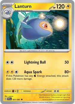 Lanturn single card from Pokemon