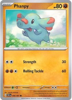 Phanpy single card from Pokemon