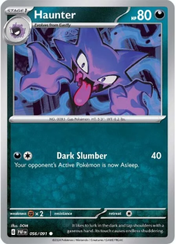 Haunter single card from Pokemon