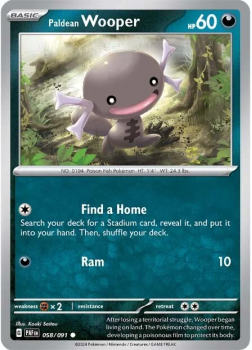 Paldean Wooper single card from Pokemon