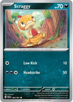 Scraggy single card from Pokemon
