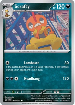 Scrafty single card from Pokemon