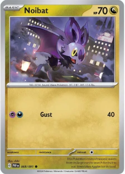 Noibat single card from Pokemon