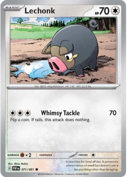 Lechonk single card from Pokemon