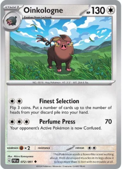 Oinkologne single card from Pokemon