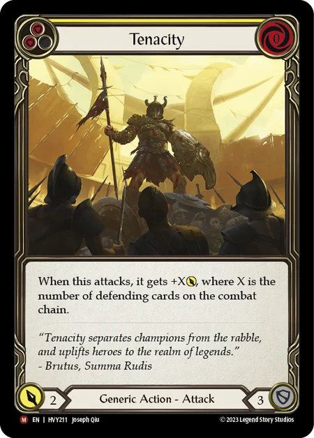 Tenacity : HVY211 HEAVY HITTERS - Flesh & Blood Single Card Tenacity : HVY211 HEAVY HITTERS - Flesh & Blood Single Card