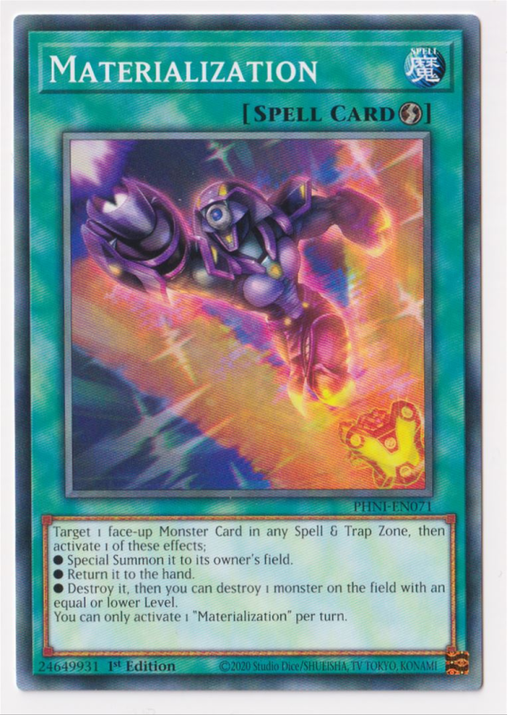 Materialization (Common) : PHNI-EN071 - Yu-Gi-Oh! Single Card Materialization (Common) : PHNI-EN071 - Yu-Gi-Oh! Single Card