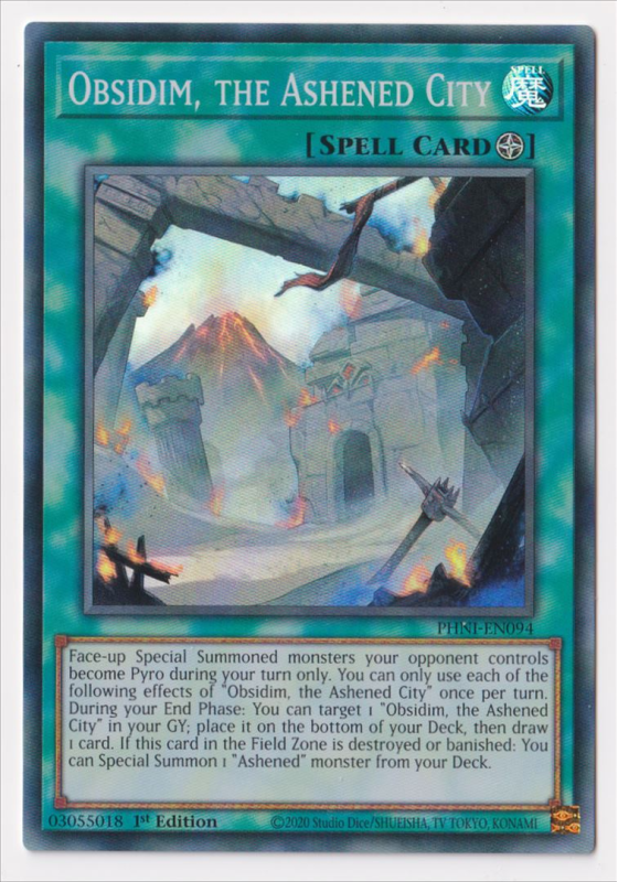 Obsidim, the Ashened City (Super Rare) : PHNI-EN094 - Yu-Gi-Oh! Single Card Obsidim, the Ashened City (Super Rare) : PHNI-EN094 - Yu-Gi-Oh! Single Card