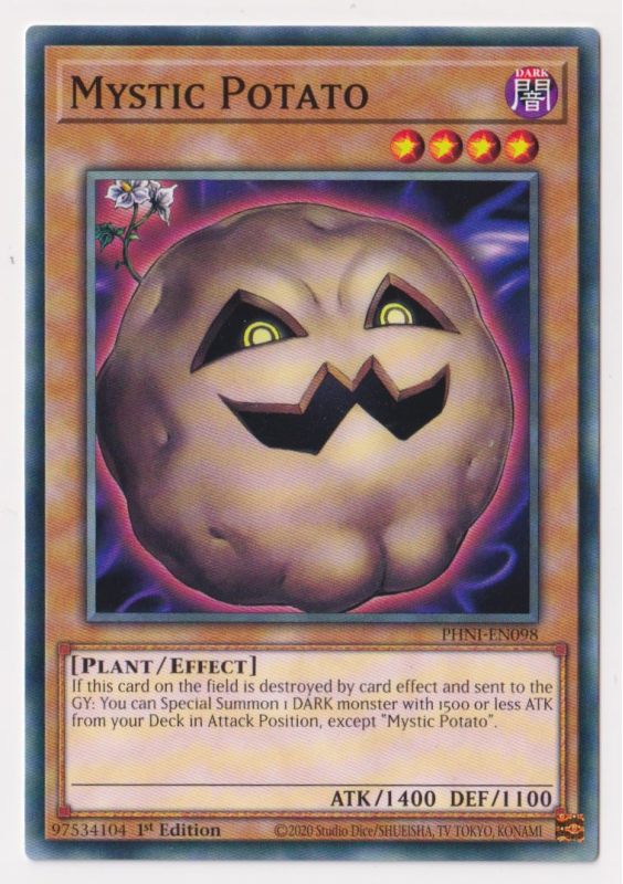 Mystic Potato (Common) : PHNI-EN098 - Yu-Gi-Oh! Single Card Mystic Potato (Common) : PHNI-EN098 - Yu-Gi-Oh! Single Card