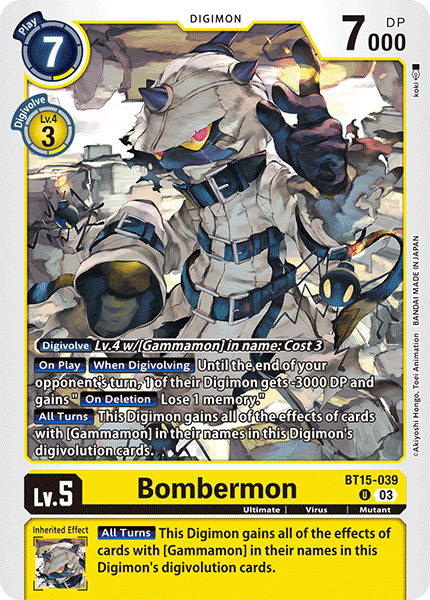 Bombermon : BT15-039 EXCEED APOCALYPSE - Digimon Card Game Single Card