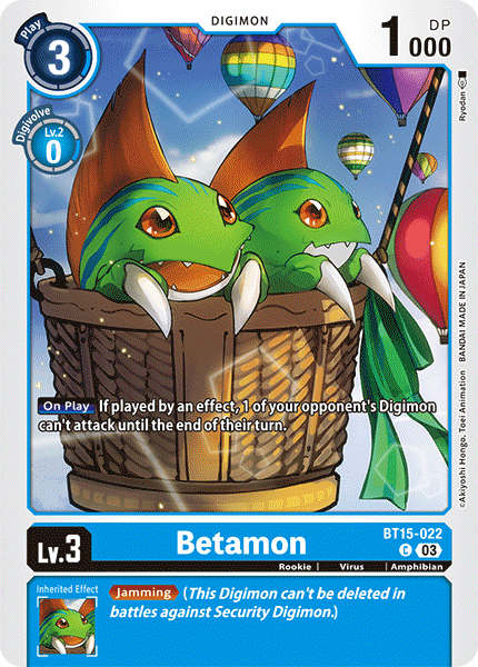 Betamon : BT15-022 EXCEED APOCALYPSE - Digimon Card Game Single Card