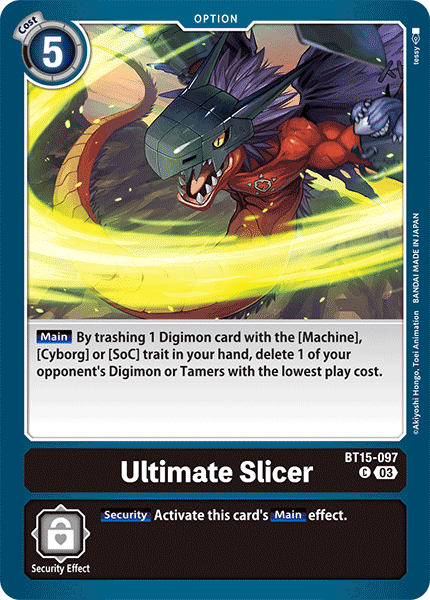 Ultimate Slicer : BT15-097 EXCEED APOCALYPSE - Digimon Card Game Single Card Ultimate Slicer : BT15-097 EXCEED APOCALYPSE - Digimon Card Game Single Card