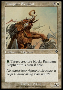 Rampant Elephant single card from Magic the Gathering