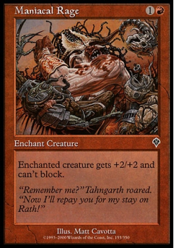 Maniacal Rage single card from Magic the Gathering