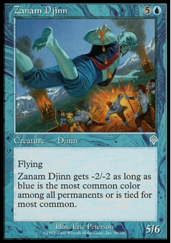 Zanam Djinn single card from Magic the Gathering