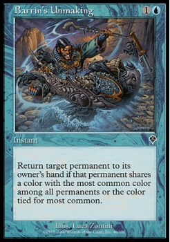 Barrin's Unmaking single card from Magic the Gathering