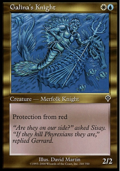 Galina's Knight single card from Magic the Gathering