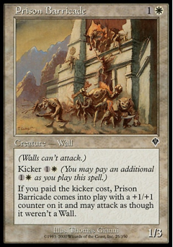 Prison Barricade single card from Magic the Gathering