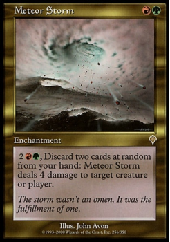 Meteor Storm single card from Magic the Gathering
