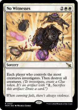 No Witnesses single card from Magic the Gathering