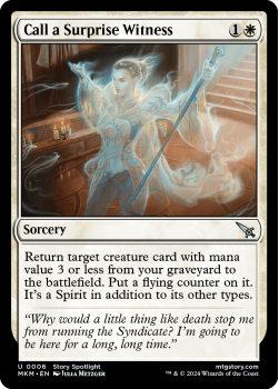 Call a Surprise Witness (FOIL) single card from Magic the Gathering
