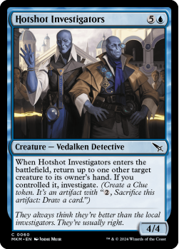 Hotshot Investigators single card from Magic the Gathering