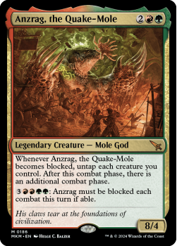 Anzrag, the Quake-Mole single card from Magic the Gathering