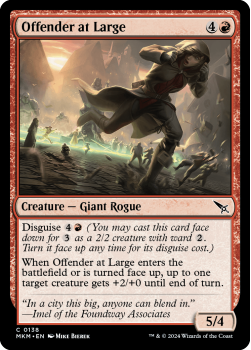 Offender at Large (FOIL) single card from Magic the Gathering
