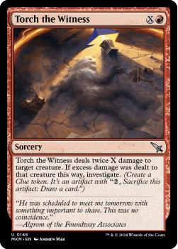 Torch the Witness (FOIL) single card from Magic the Gathering