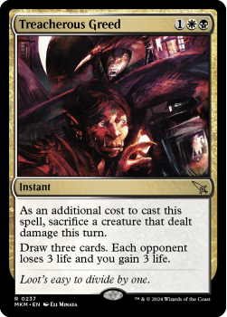 Treacherous Greed single card from Magic the Gathering