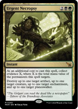 Urgent Necropsy single card from Magic the Gathering