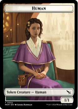 Human Token single card from Magic the Gathering