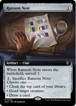 Ransom Note (Deep Clue Sea)(EXTENDED) single card from Magic the Gathering