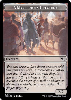 A Mysterious Creature (Helper) Token single card from Magic the Gathering