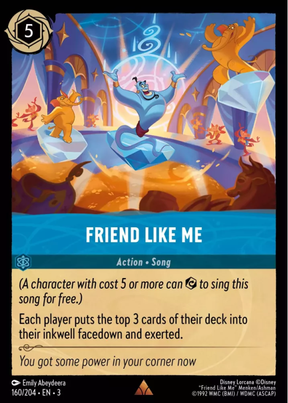 Friend Like Me : 160/204 INTO THE INKLANDS - Disney Lorcana Single Card Friend Like Me : 160/204 INTO THE INKLANDS - Disney Lorcana Single Card