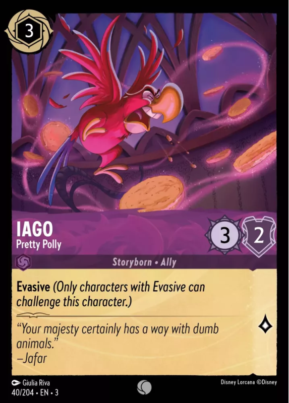 Iago - Pretty Polly (FOIL) : 040/204 INTO THE INKLANDS - Disney Lorcana Single Card Iago - Pretty Polly (FOIL) : 040/204 INTO THE INKLANDS - Disney Lorcana Single Card