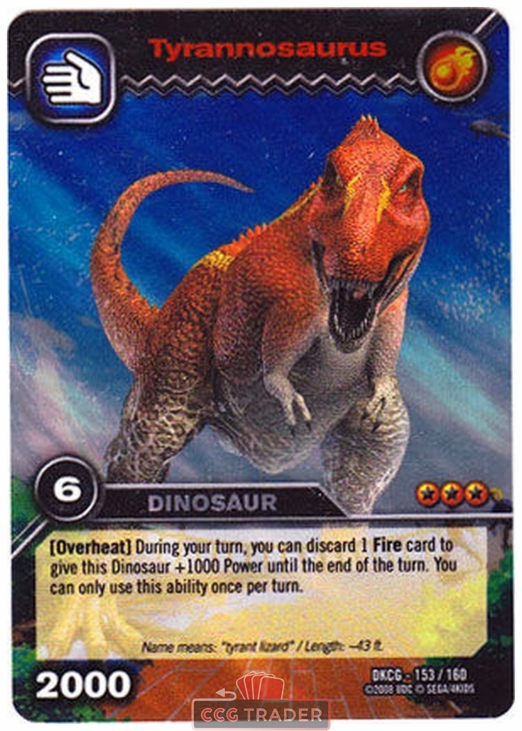Transaurus Card Dinosaur King Tyrannosaurus Card Alectrosaurus Dinosaur King By
