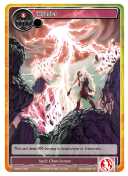 Thunder single card from Force of Will