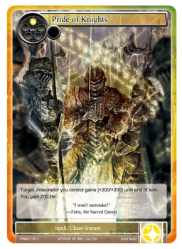 Pride of Knights single card from Force of Will