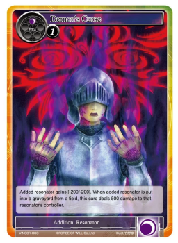 Demon's Curse single card from Force of Will