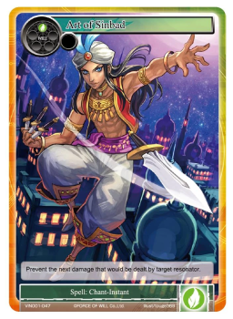Art of Sinbad single card from Force of Will
