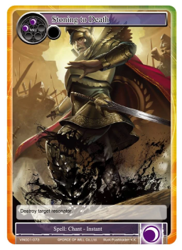 Stoning to Death single card from Force of Will