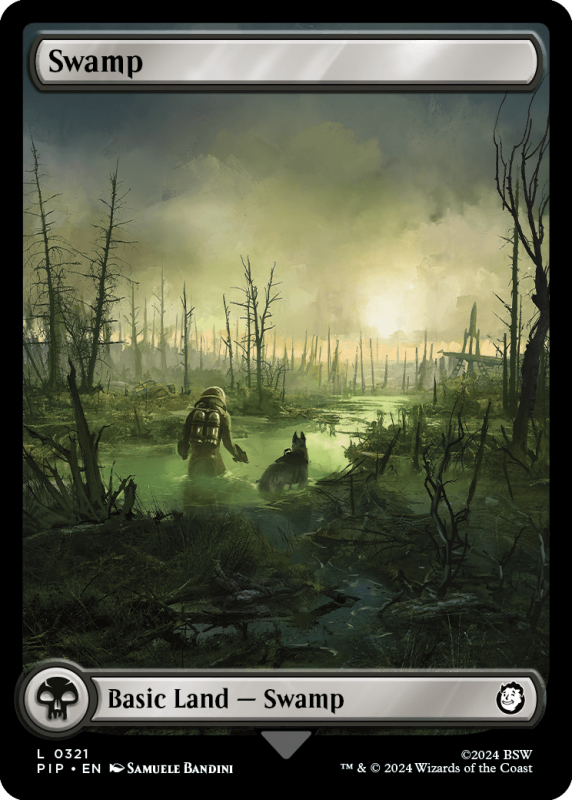 Swamp : 0321 FALLOUT - Magic the Gathering Single Card Swamp : 0321 FALLOUT - Magic the Gathering Single Card