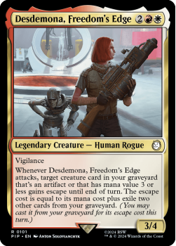 Desdemona, Freedom's Edge single card from Magic the Gathering