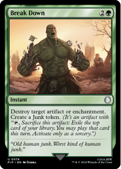 Break Down single card from Magic the Gathering