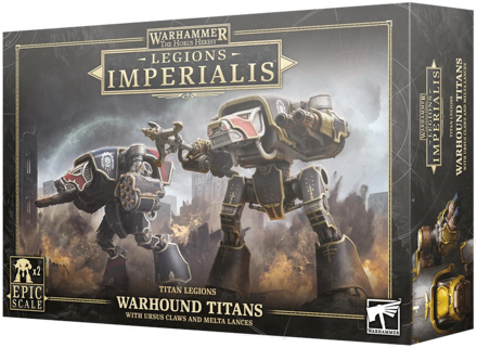 Box for Legions Imperialis Warhound Titans with Ursus Claws and Melta Lances