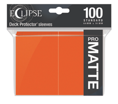 Ultra Pro Eclipse Matte Standard Sleeves: Pumpkin Orange