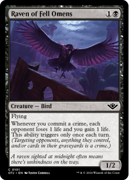 Raven of Fell Omens single card from Magic the Gathering