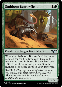 Stubborn Burrowfiend single card from Magic the Gathering