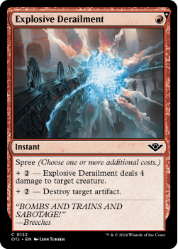 Explosive Derailment single card from Magic the Gathering